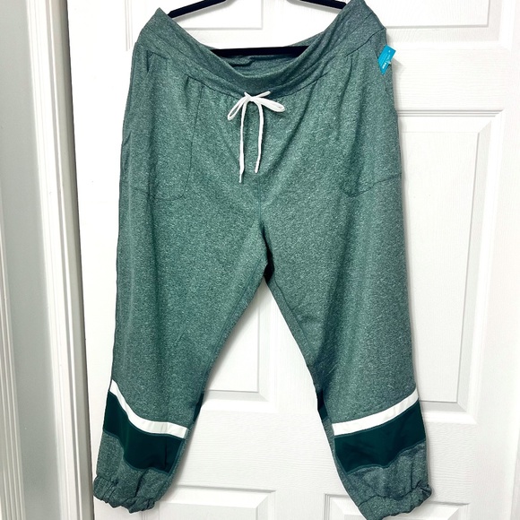 Walk Pop Heather Green jogger sweatpants Size 1x - Picture 1 of 7